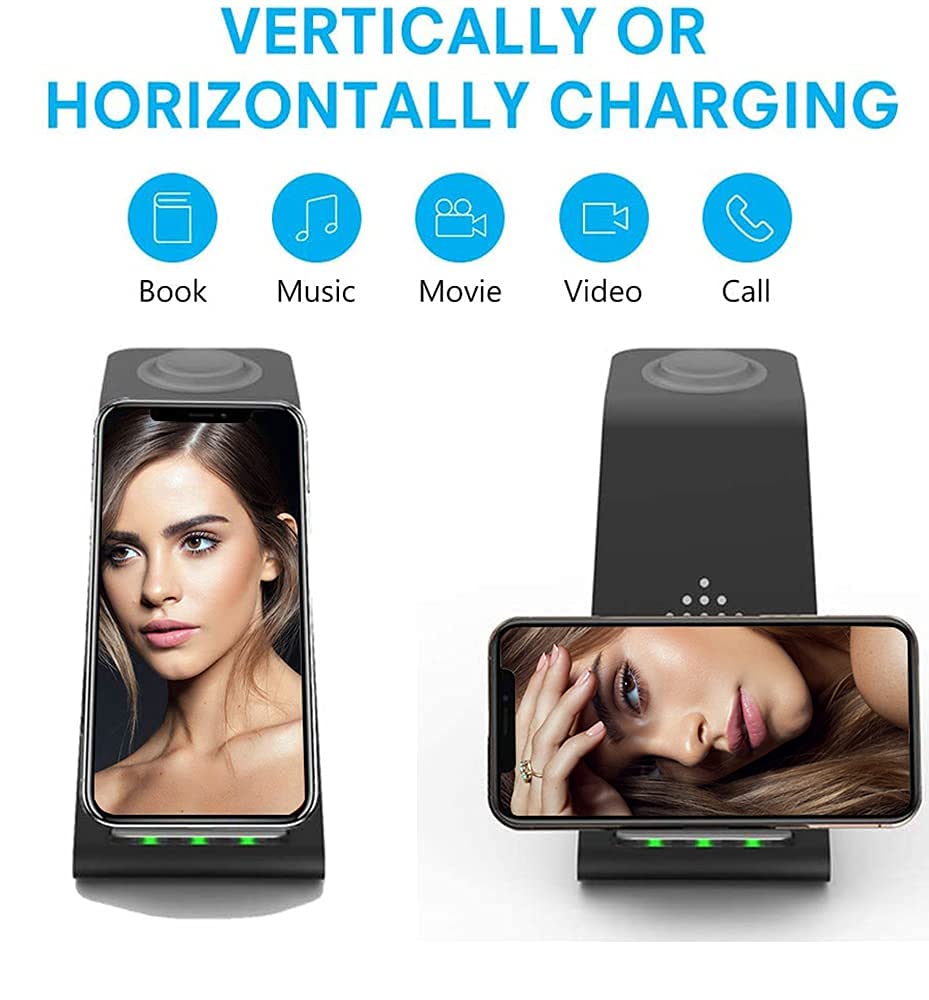 SHARE SUNSHINE Cargador inalámbrico, estación de Carga inalámbrica rápida 3 en 1 para Apple Watch 7/6/SE/5/4/3/2, Airpods Pro 2, iPhone 13/13 Pro/13Pro Max/12/12Pro/12Pro MAX/SE/X/XR/XS/8 Plus
