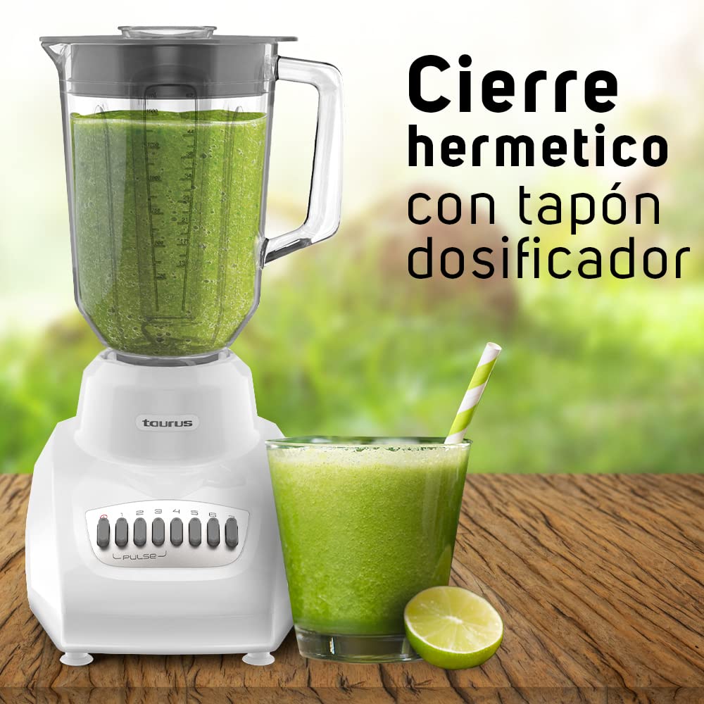 Licuadora Taurus Gaudi Vidrio Diamante 1.5 L Easy Fit 500 Watts 7 Velocidades