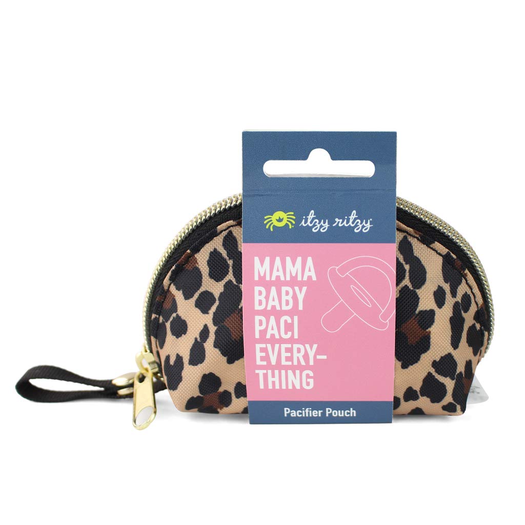 Itzy Ritzy Everything - Bolsa de almacenamiento pequeña con cierre para 2 chupetes; asa a presión se fija a la bolsa de pañales, carriola o bolso; sostiene auriculares, cargadores, bolsas de cambio o