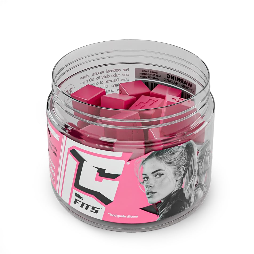 Chew Cubes ChewCubes FITS - 18 libras, 30 unidades, línea de mandíbula atlética