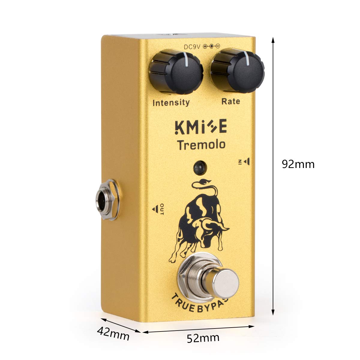 lotmusic Pedal de efectos de guitarra eléctrica Mini tipo único DC 9V True Bypass (Tremolo)