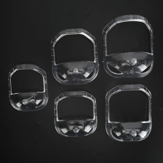 Herramienta De Peinado De Barba Para Hombres, 5 Piezas De Plantilla Moldeadora De Barba, Plantilla De Afeitado De Barba Profesional, Plantilla De Peine De Peinado Transparente Para Bigote De Chivo, Juego De 5 Tamaños (blanco)