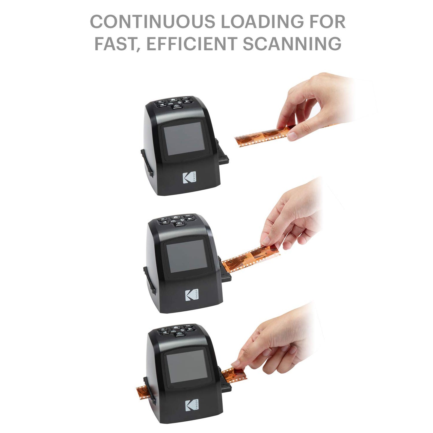 Kodak Mini escáner Digital de película y Diapositivas – Convierte 35 mm, 126, 110, Super 8 y 8 mm Negativos de película y Diapositivas a 22 megapíxeles imágenes JPEG – Incluye – Pantalla LCD 2.4 –