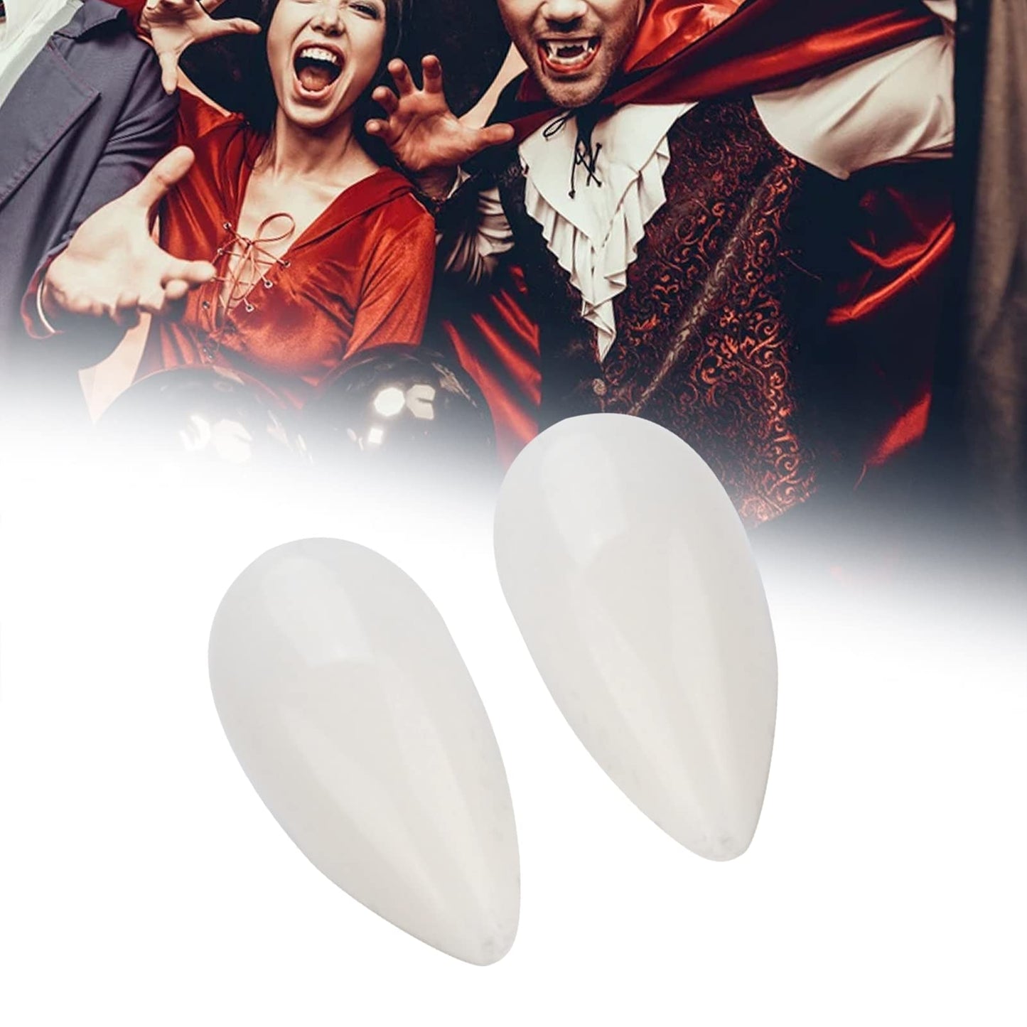 Colmillos de Vampiro para Disfraz de Zombi en Cosplay para Hombre 15 mm