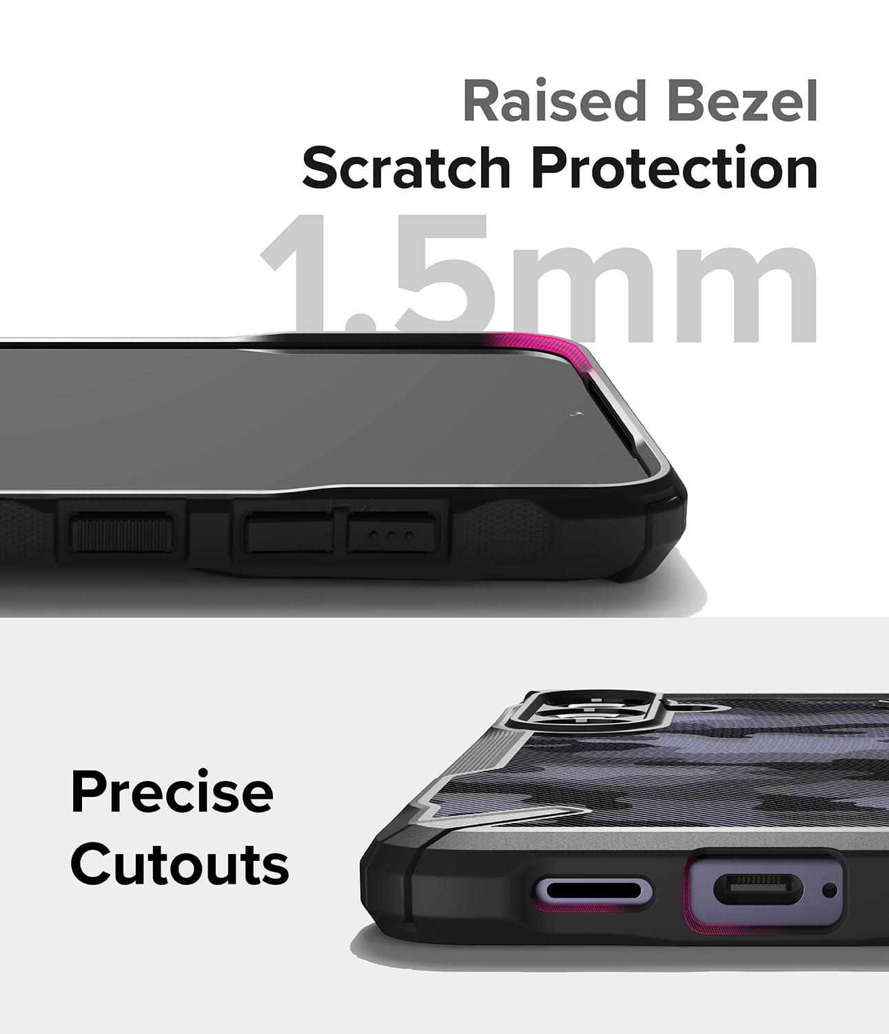 Funda Ringke Fusion-X Samsung Galaxy S24 Camo Black Diseño Camuflaje Carcasa Militar Protección Resistente