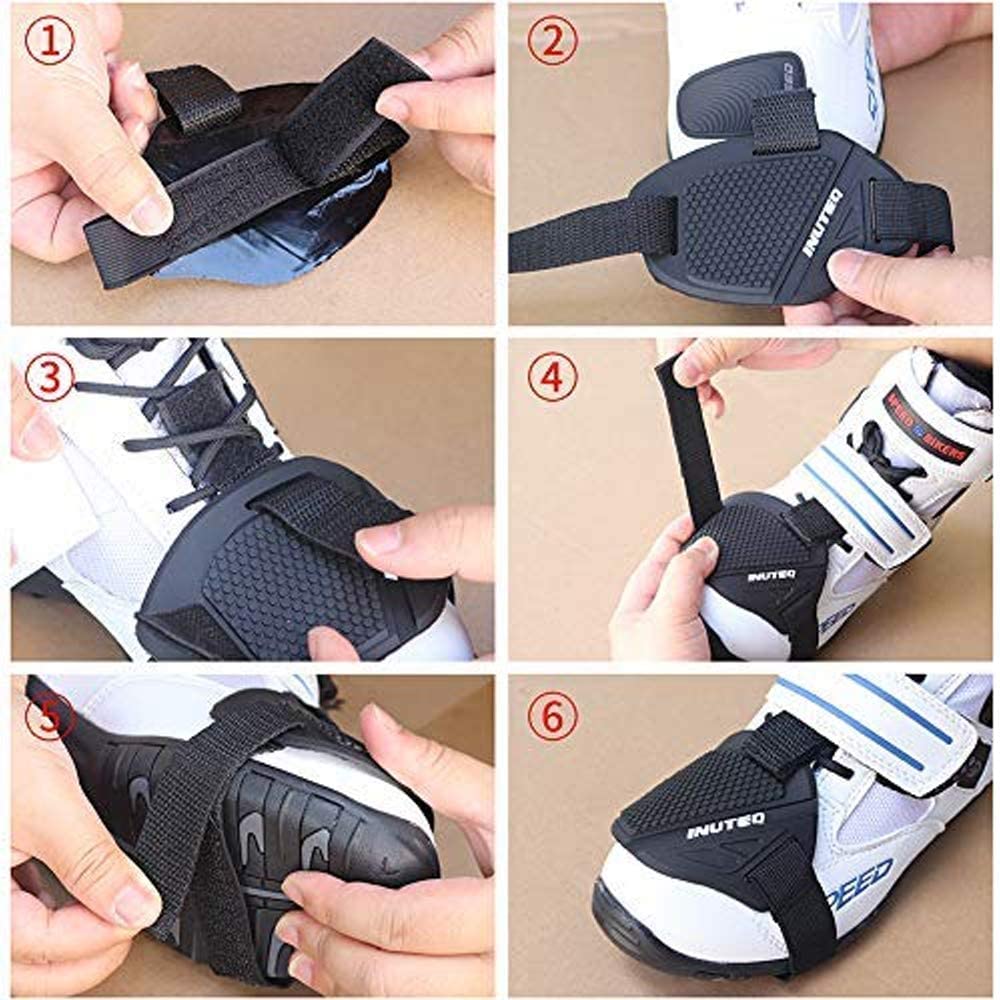 HEKE Accesorios de Cambio de Marchas de Motocicleta para Zapatos, Protector de Botas de Goma de Motocicleta con Correa para Zapatos, Cubierta Protectora Antideslizante para Zapatos, 1 Pieza