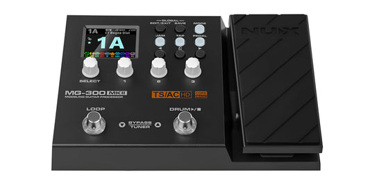 Pedal Multiefectos NUX MG-300 MKII Negro con Soporte IR y Tonos Personalizables