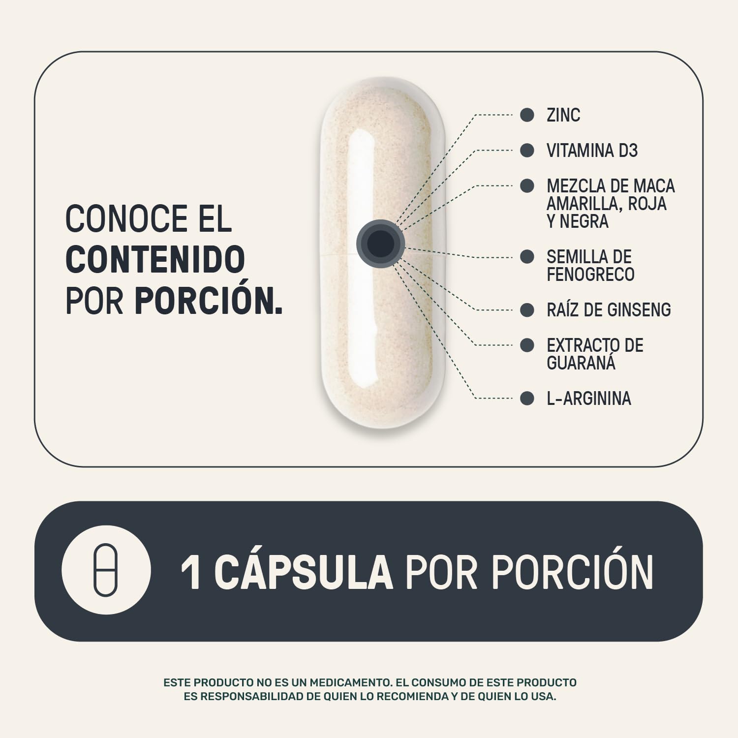 LIFE 360+ Mens Testo | 360 Cápsulas | Maca Negra, Maca Roja y Maca Amarilla, L-Arginina, Zinc, Vitamina D, Magnesio, Ginseng y Guarana | Suplemento Alimenticio | 360 Cápsulas por Envase