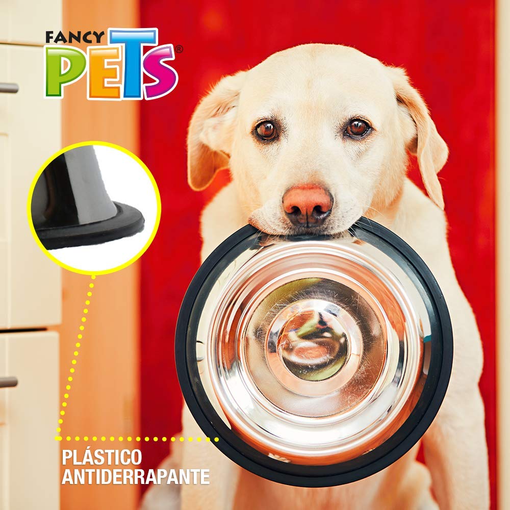 Plato de Acero Inoxidable Fancypets Ligero para Perro