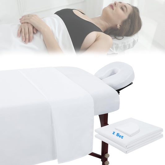 GASIYU Juegos De Sábanas De Microfibra Para Mesa De Masaje 3 Pzas Funda De Cama De Masaje Suave Libre De Arrugas Incluye Sábana Ajustable De Masaje, Sábanas De Masaje Y Cubierta De Cuna Faci
