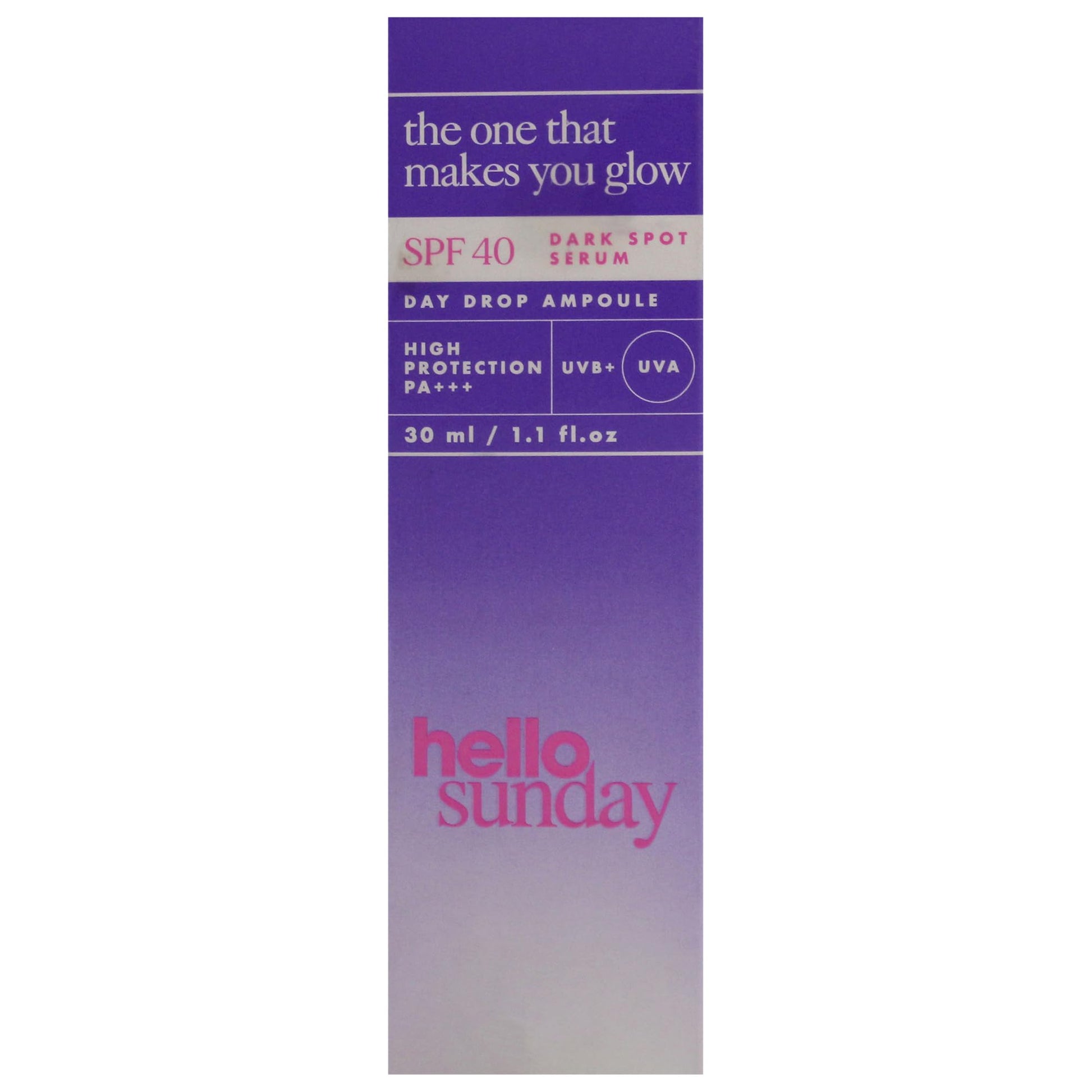 The One That Makes You Glow Dark Spot Serum SPF 40 by Hello Sunday for Unisex - 1.1 oz Serum