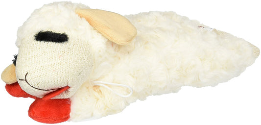 Juguete de Peluche MultiPet Lambchop con Sonajero blanco Paquete de 2