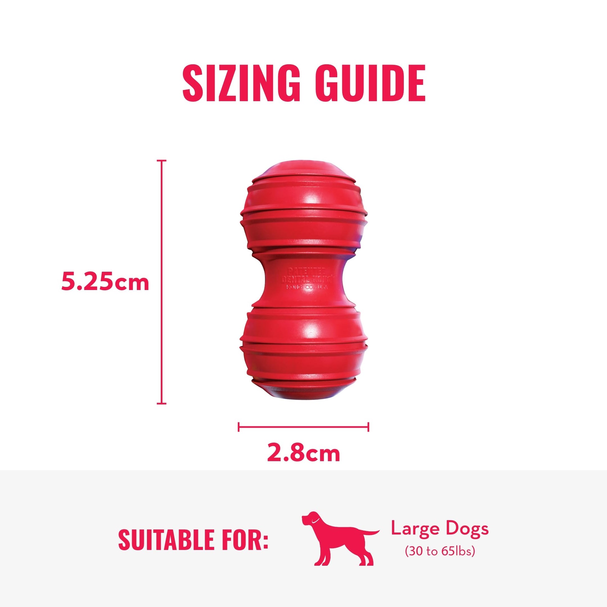 KONG Dental Juguete para los Dientes del Perro, Grande, Rojo