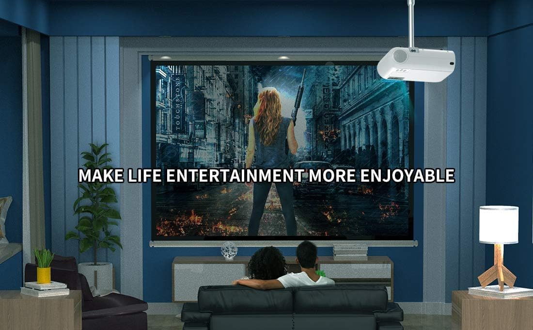 Proyector Salange Portátil WiFi 8500 Lux 1080P Full HD Dolby Sound Compatible con TV Stick HDMI USB AV VGA