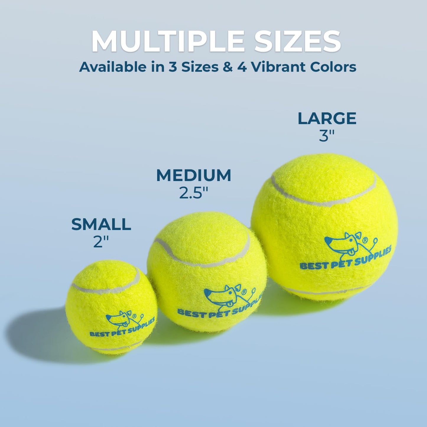 Best Pet Supplies - Juguetes de Tenis chirriantes para Perros, Paquete de 4, Juguetes interactivos de Alta Resistencia para lanzar y Buscar, apoya el Ejercicio y el Entrenamiento de Comportamiento