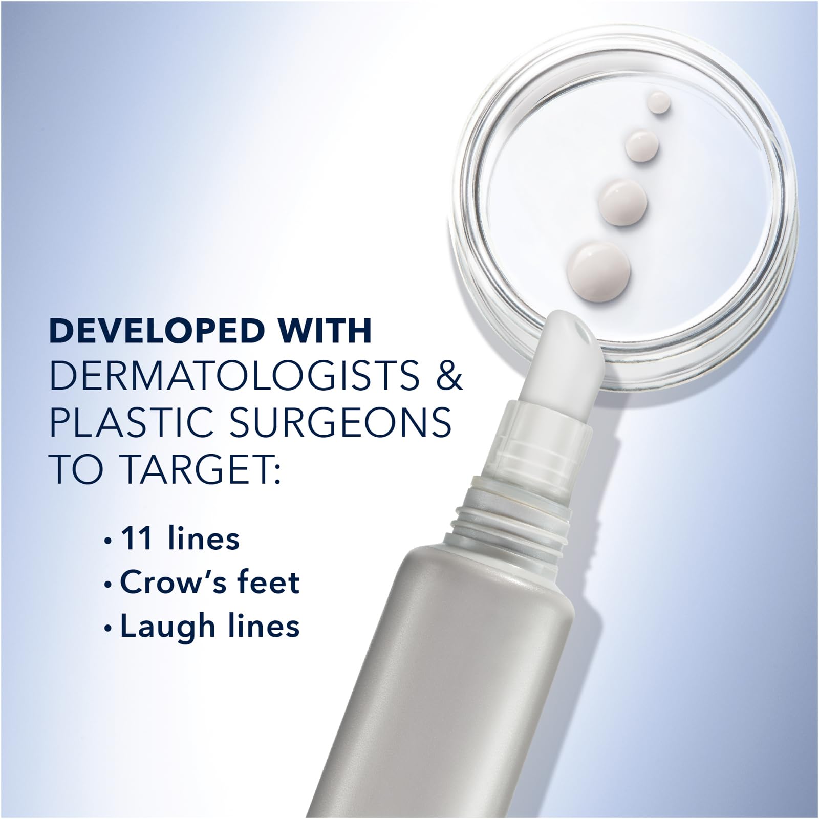 RoC Derm Correxion Fill + Treat Advanced Retinol Serum, Wrinkle Filler Treatment with Hyaluronic Acid for Forehead Wrinkles, Crow's Feet, Eleven Wrinkles, and Laugh Lines, 15ml
