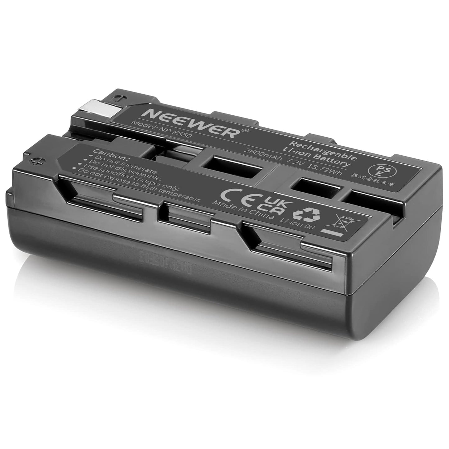 Batería Recargable Li-Ion NEEWER 7,2V 2600mAh para Sony NP-F550 LED y Cámara Vídeo