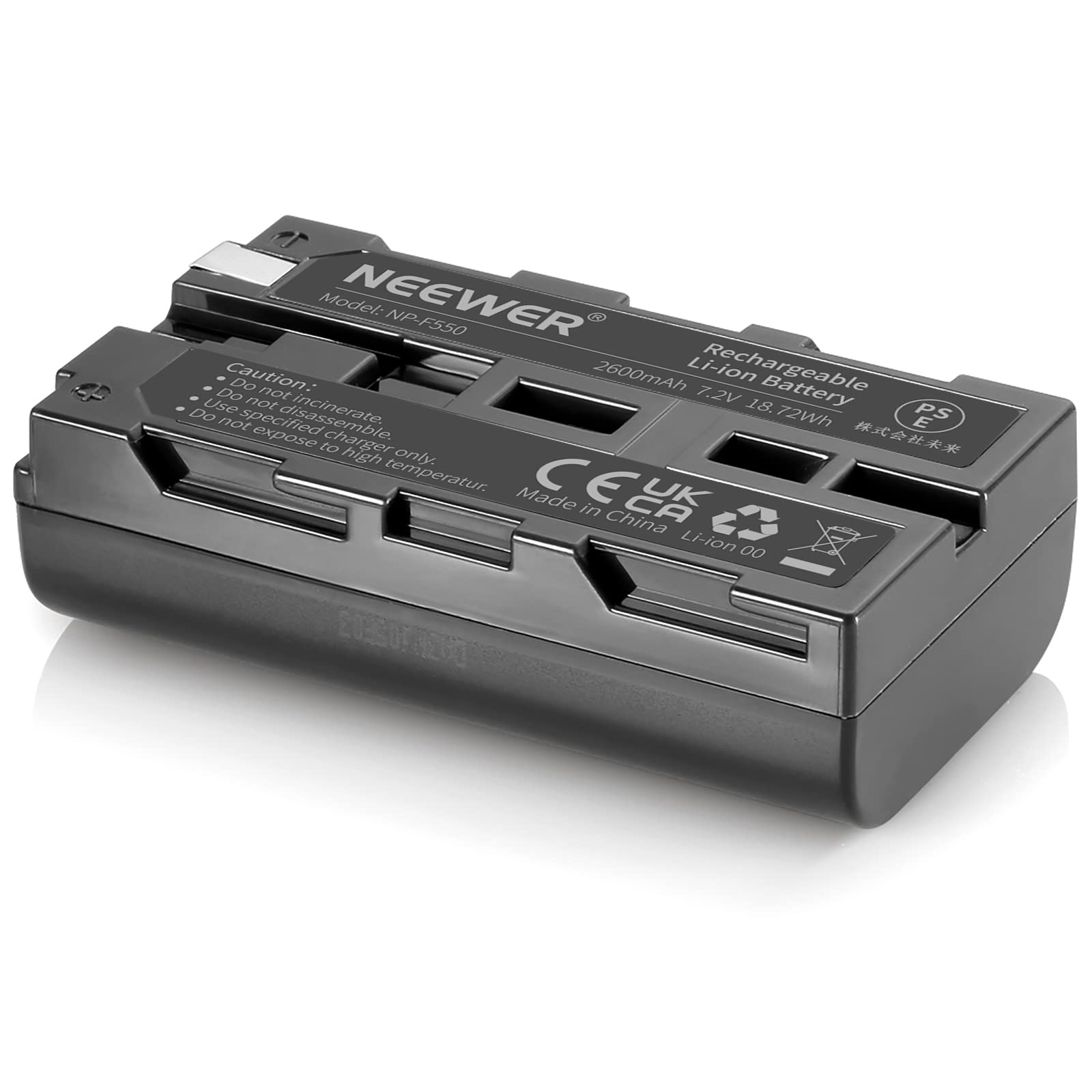 Batería Recargable Li-Ion NEEWER 7,2V 2600mAh para Sony NP-F550 LED y Cámara Vídeo