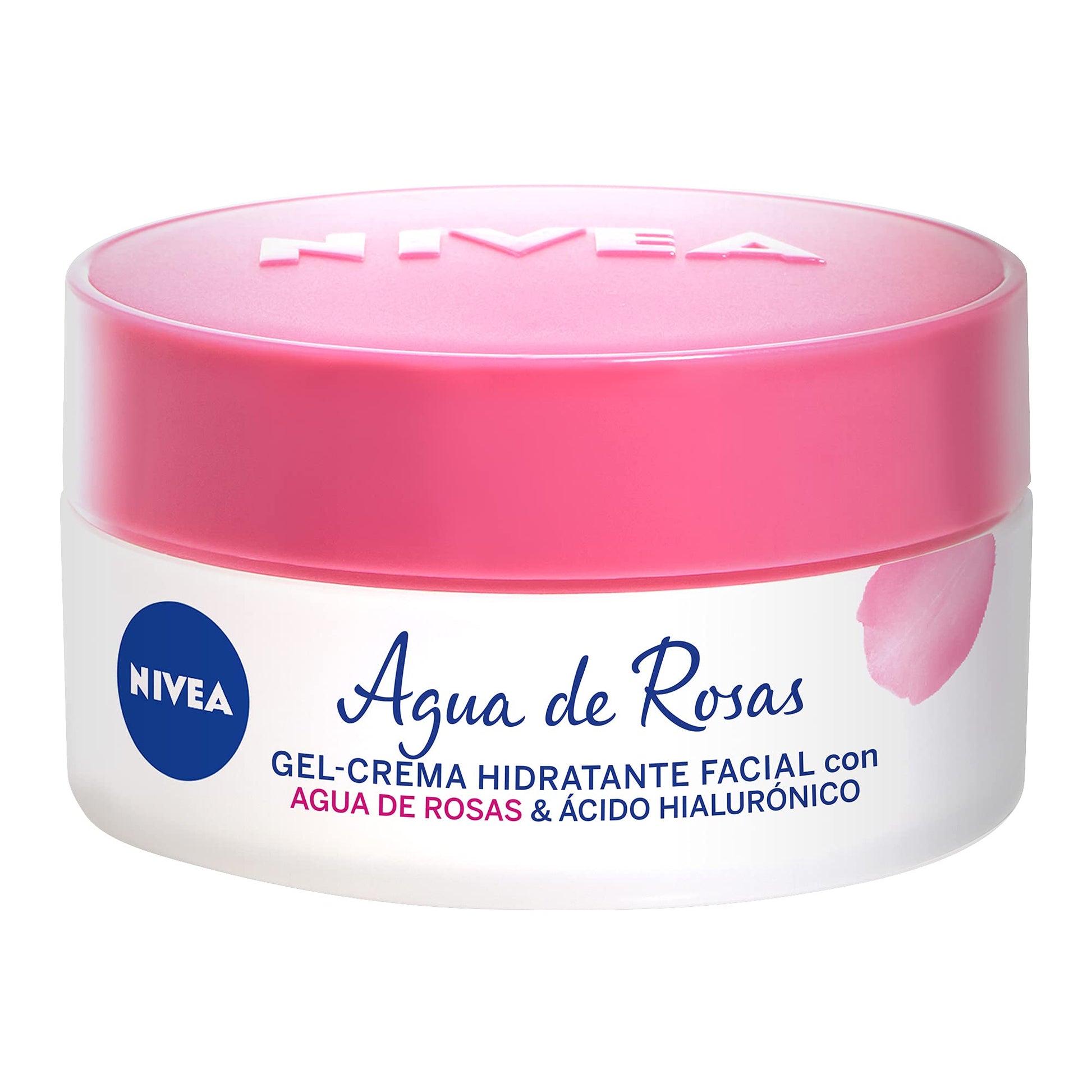 NIVEA Gel Facial Refrescante Cuidado Facial (200 ml) con ácido hialurónico, 24 horas de humectación para un piel fresca, suave y luminosa + Gel Crema Hidratante Facial Agua De Rosas (50 ml)