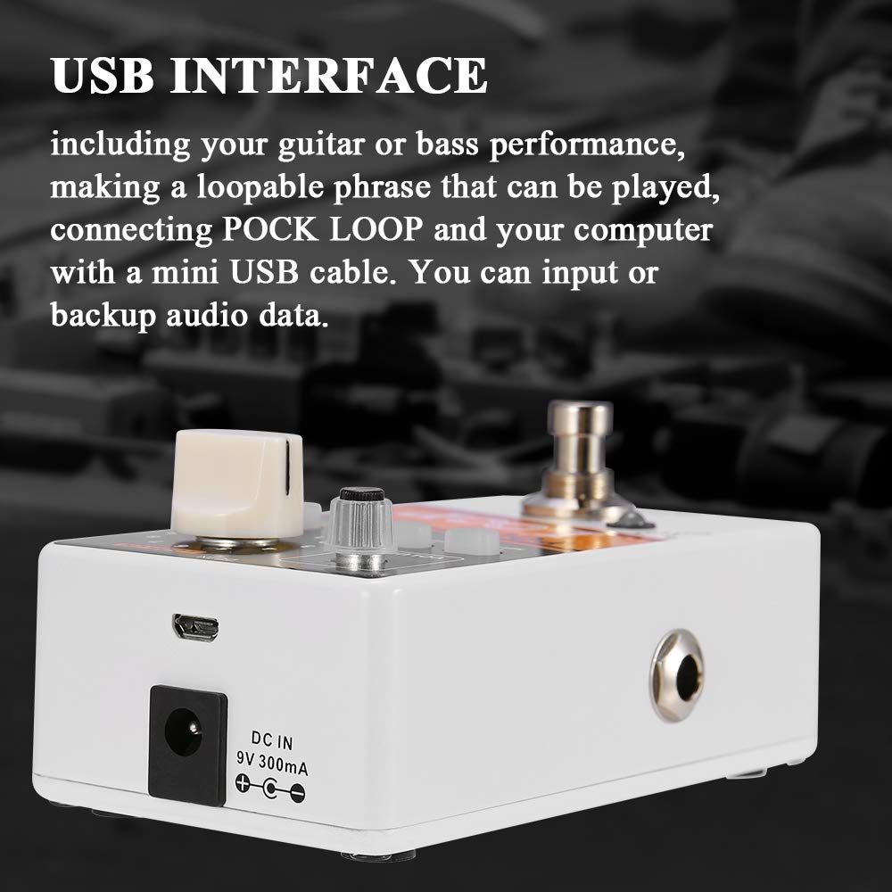 Chooyo Pock Loop Looper Pedal de Efectos de Guitarra 11 loopers Máximo de 330 mios de Tiempo de grabación Admite reproducción de Velocidad 1/2 y 2X Funciones inversas True Bypass