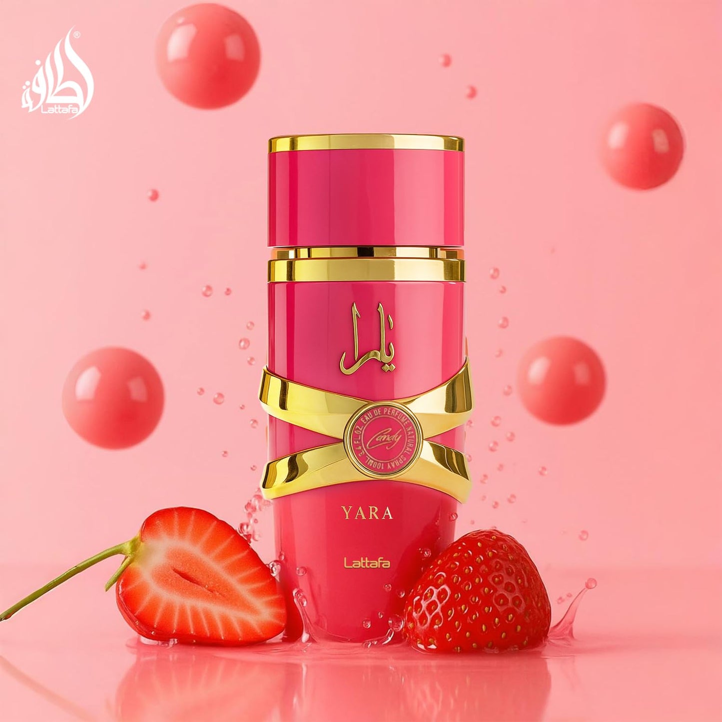 Lattafa Yara Candy for Women Eau de Parfum Spray, 3.4 Ounce / 100 ml