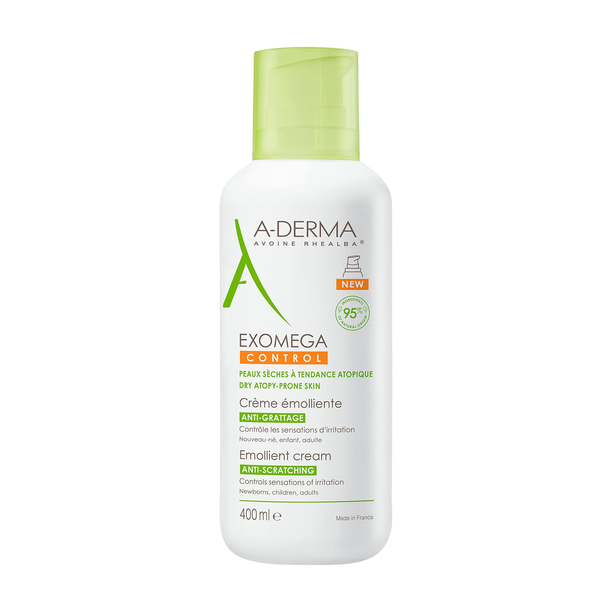 Crema Emoliente Aderma para Piel Seca y Sensible - Hidratación Profunda, 400 ml