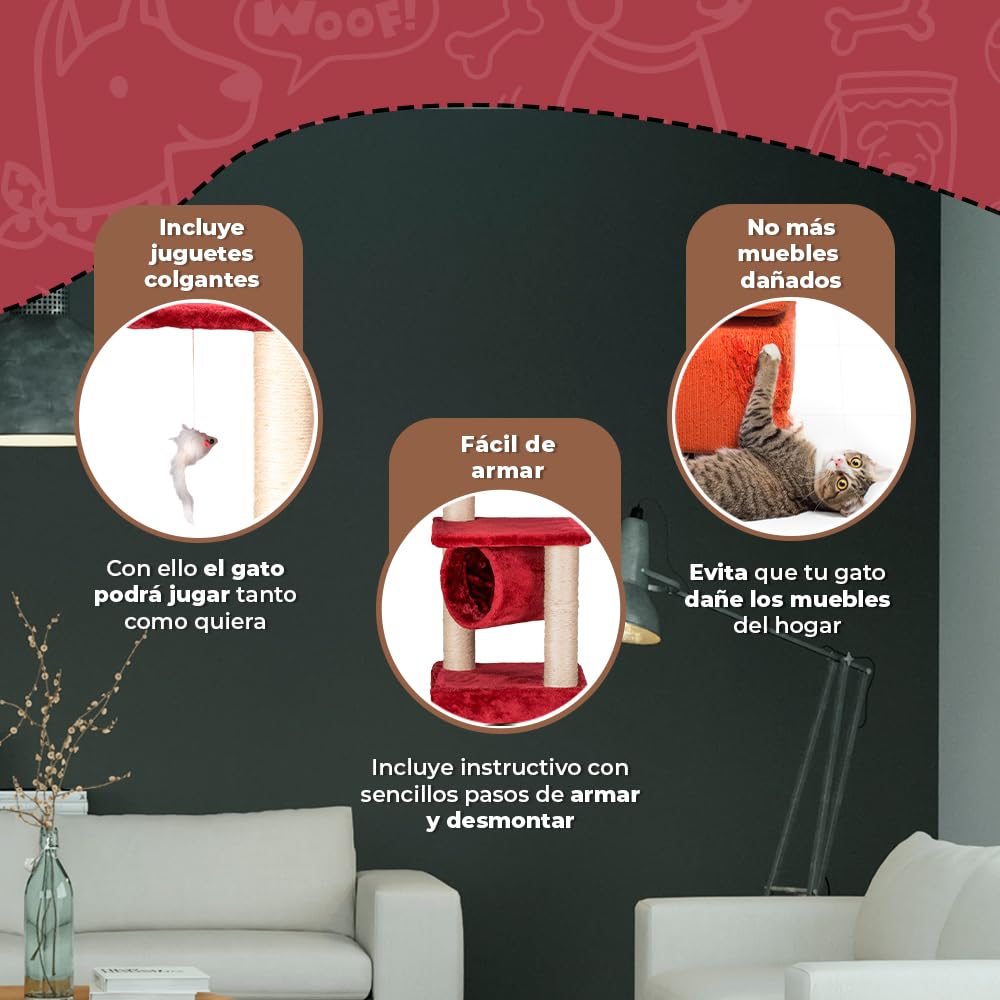 Fancy Pets Mueble/Rascador para Gato Alejandria de 92 Centímetros de Altura