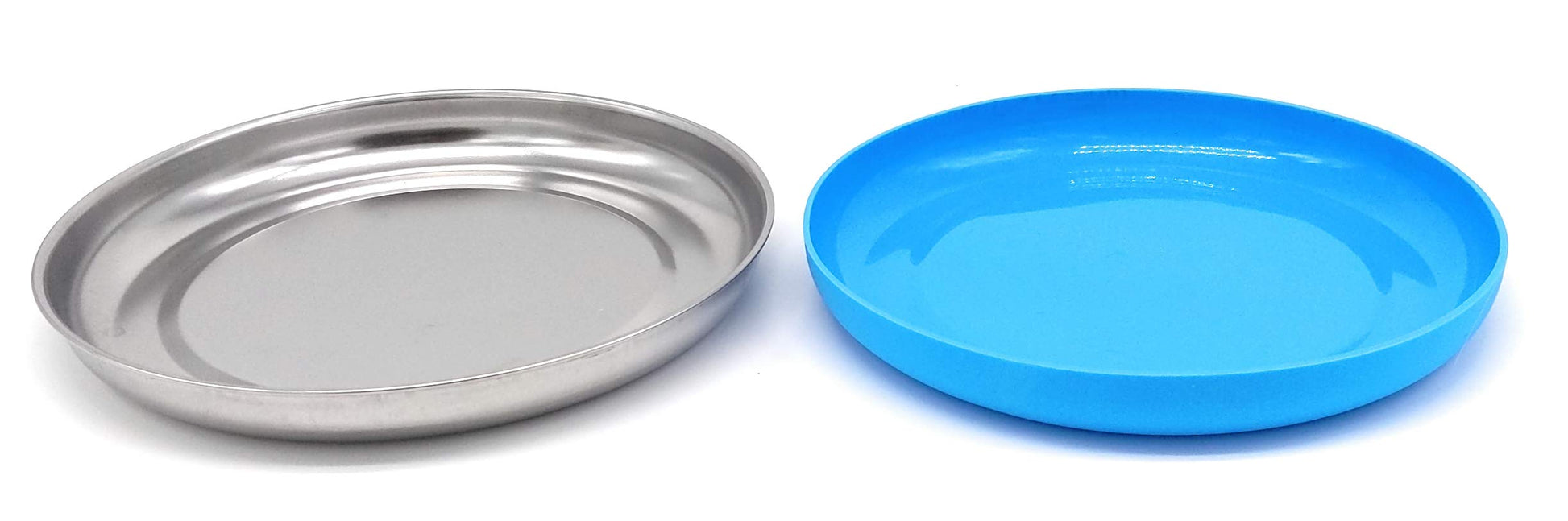 Platos de Acero Inoxidable WeeMoose Acero Inoxidable con Carcasa de Silicona para Bebés