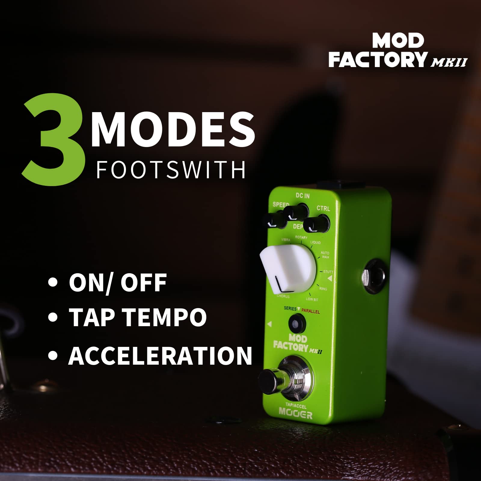 Pedal de Efectos MOOER MOD Factory MKII con 11 Modulación Diferentes