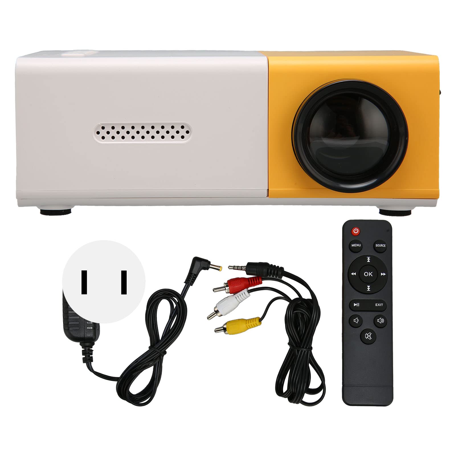 Mini Proyector Portátil Full HD 1080P Multimedia HDMI USB AV XboxOne iOS Android blanco Enchufe EE. UU.