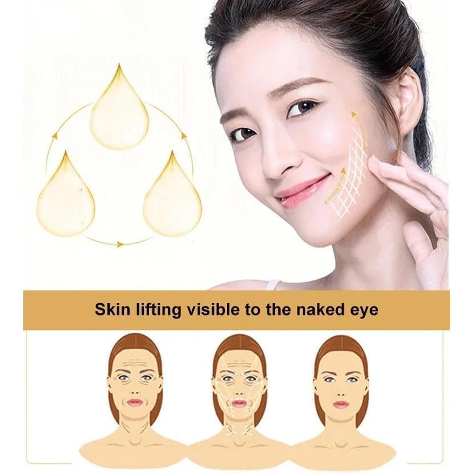 PUCHEN Esencia Hidratante Facial,Colágenos de Hueso de Ciervo de péptido Espiral hidratante - Kit iluminador de colágeno de espiropéptido japonés para Pieles secas, Grasas y sensibles
