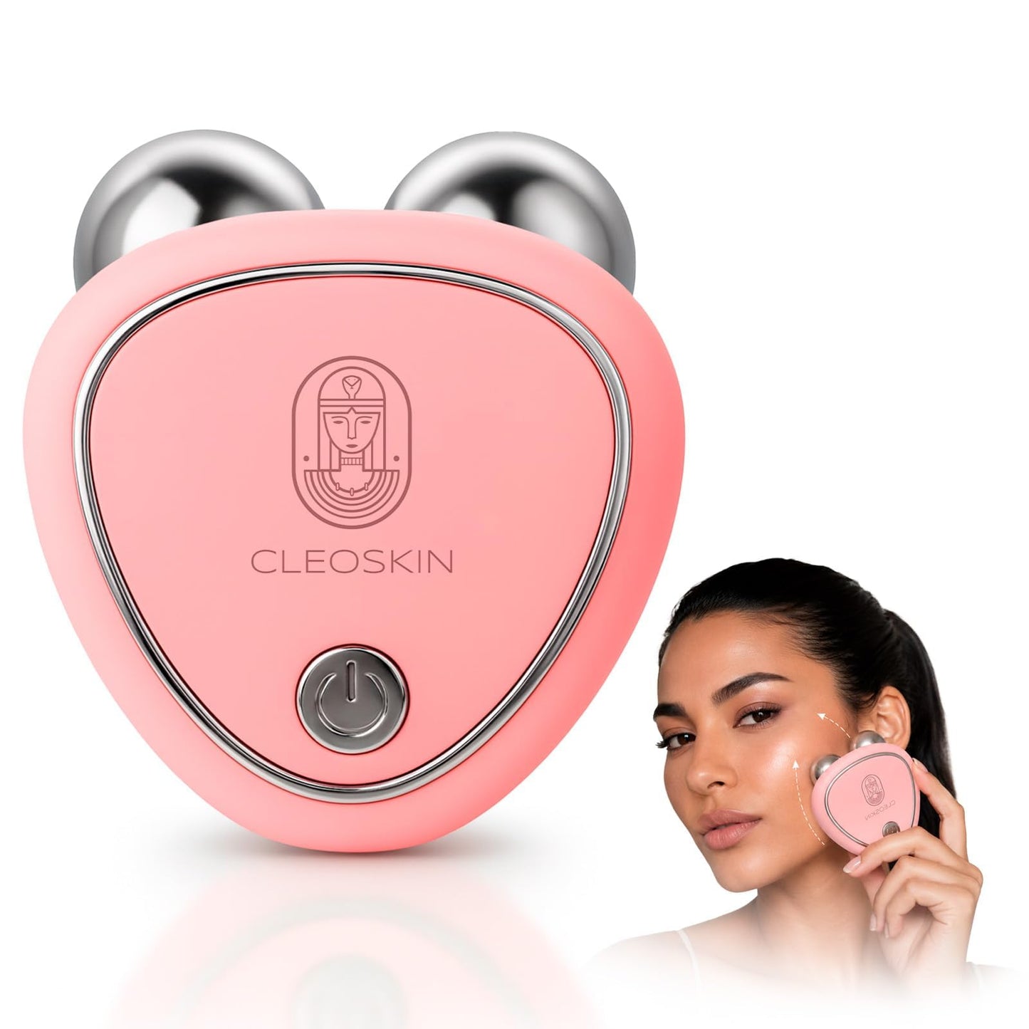 CLEOSKIN Masajeador Facial EMS de Microcorriente - Dispositivo de Lifting en Casa para Tonificación y Reducción de Arrugas