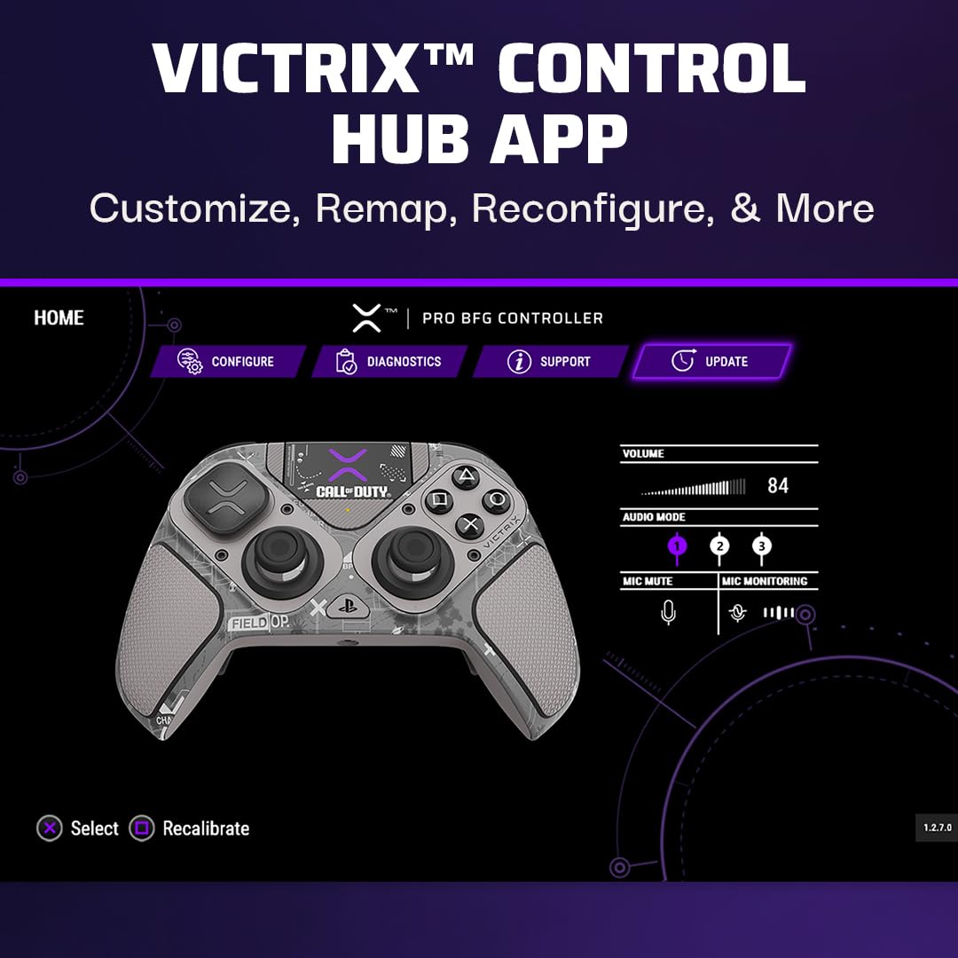 Controlador Inalámbrico PDP Victrix Pro BFG para PS5 PS4 PC Modular Esports en Negro para Gaming Profesional
