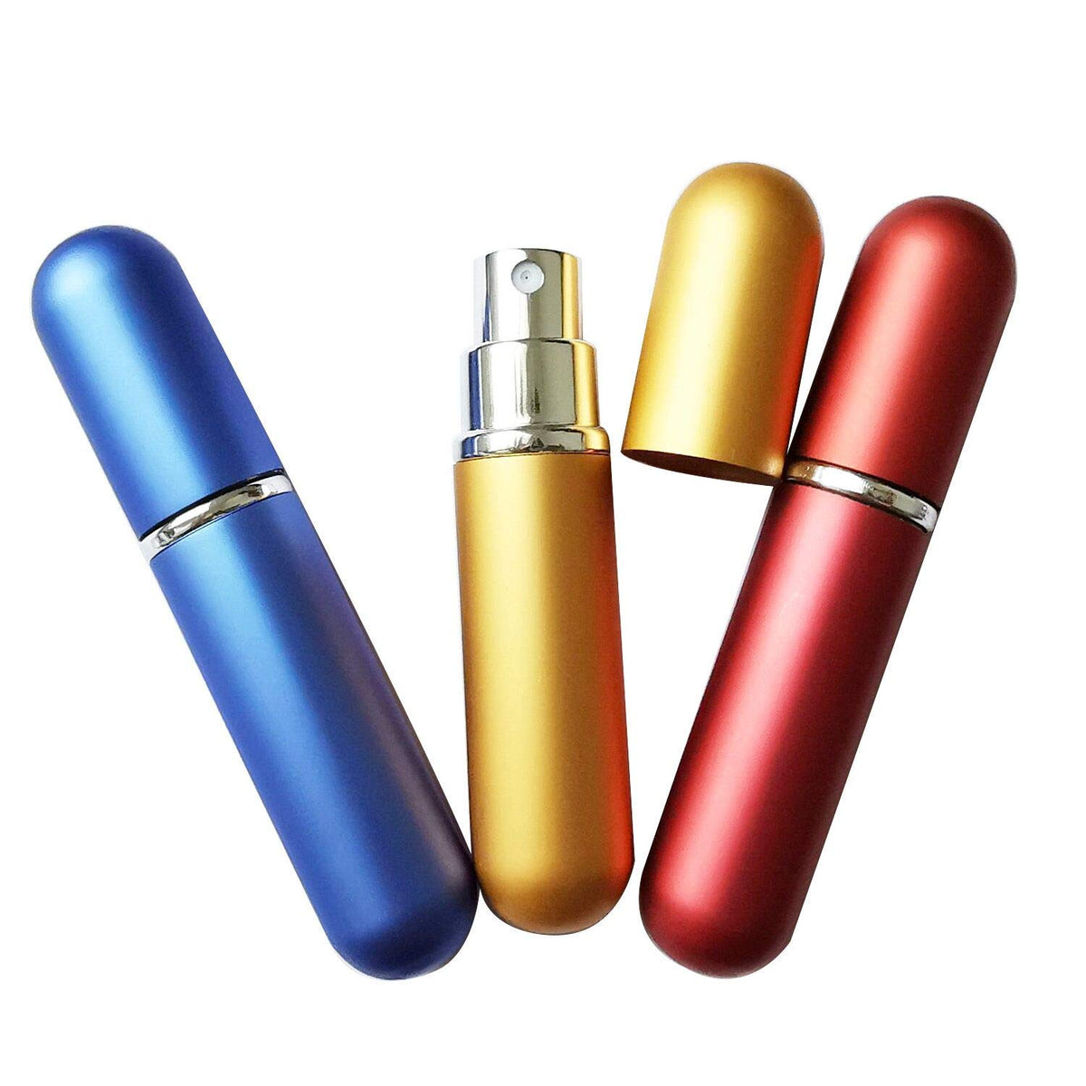 Lingyu - 6 botellas de perfume portátil de 5 ml para viaje con atomizador de perfume vacía y pulverizador de perfume