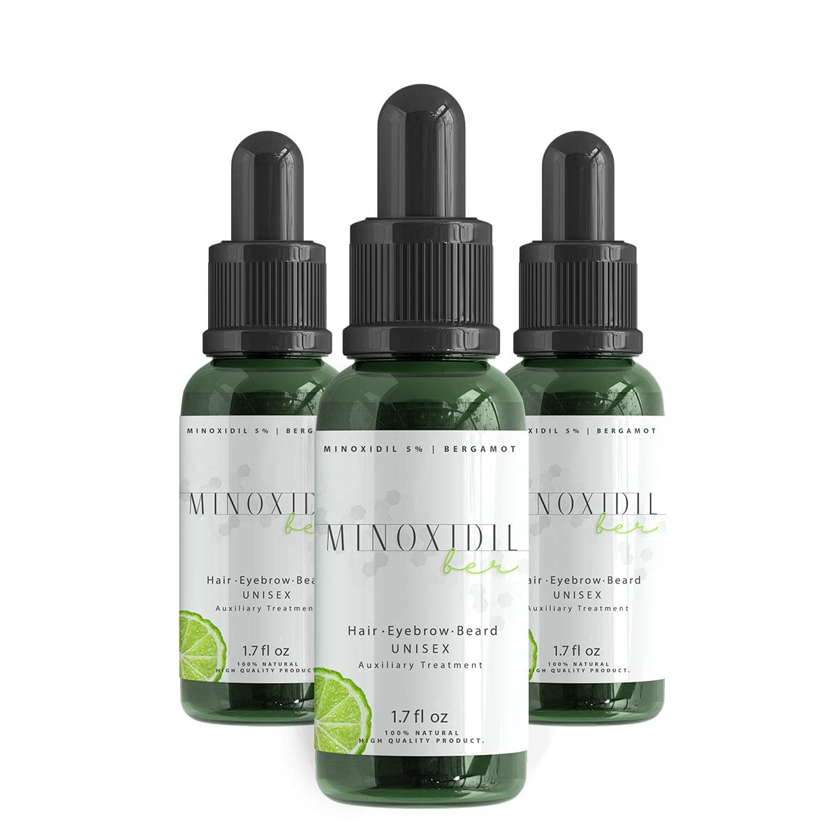 Tratamiento para Cabello y Barba Minoxidil 5% Minoxidilber Bergamota