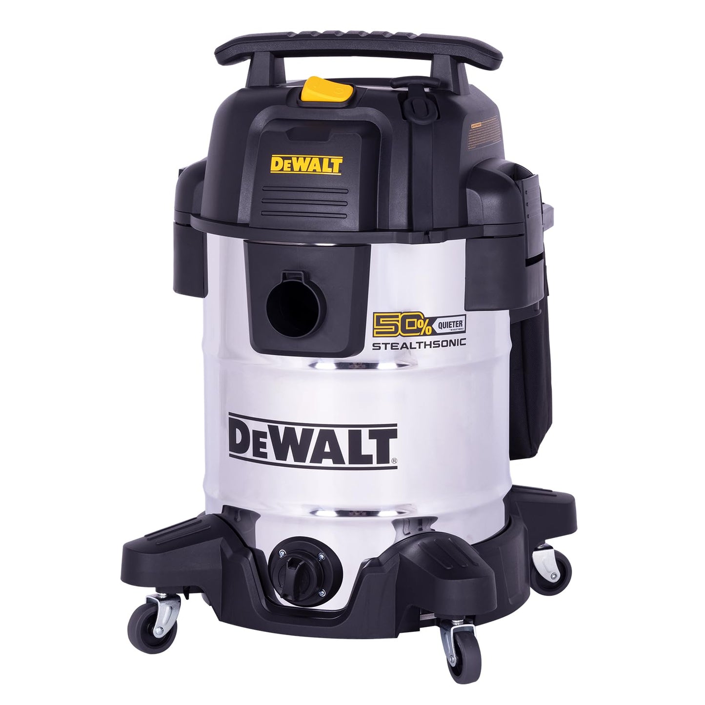 DEWALT STEALTHSONIC - Aspiradora para tienda en húmedo y seco, ultra silenciosa, resistente con accesorios, potente aspiradora exterior para coche, cochera, taller, lugar de trabajo, patio, DXV10S-QT,