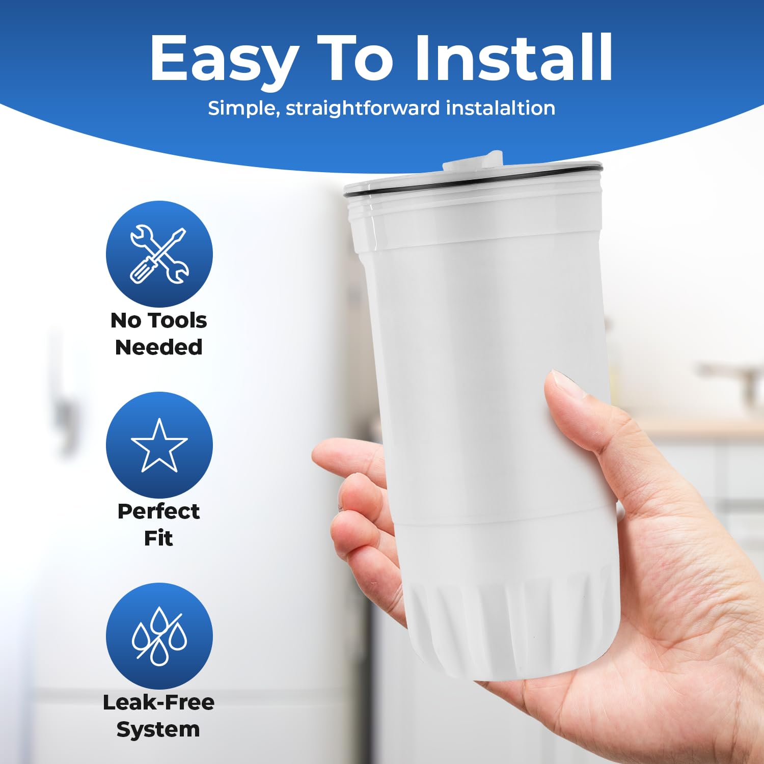 Filtro de Agua Pureline 5 Etapas Certificado para Reducir TDS, Cloro y Mal Sabor (Paquete de 3)