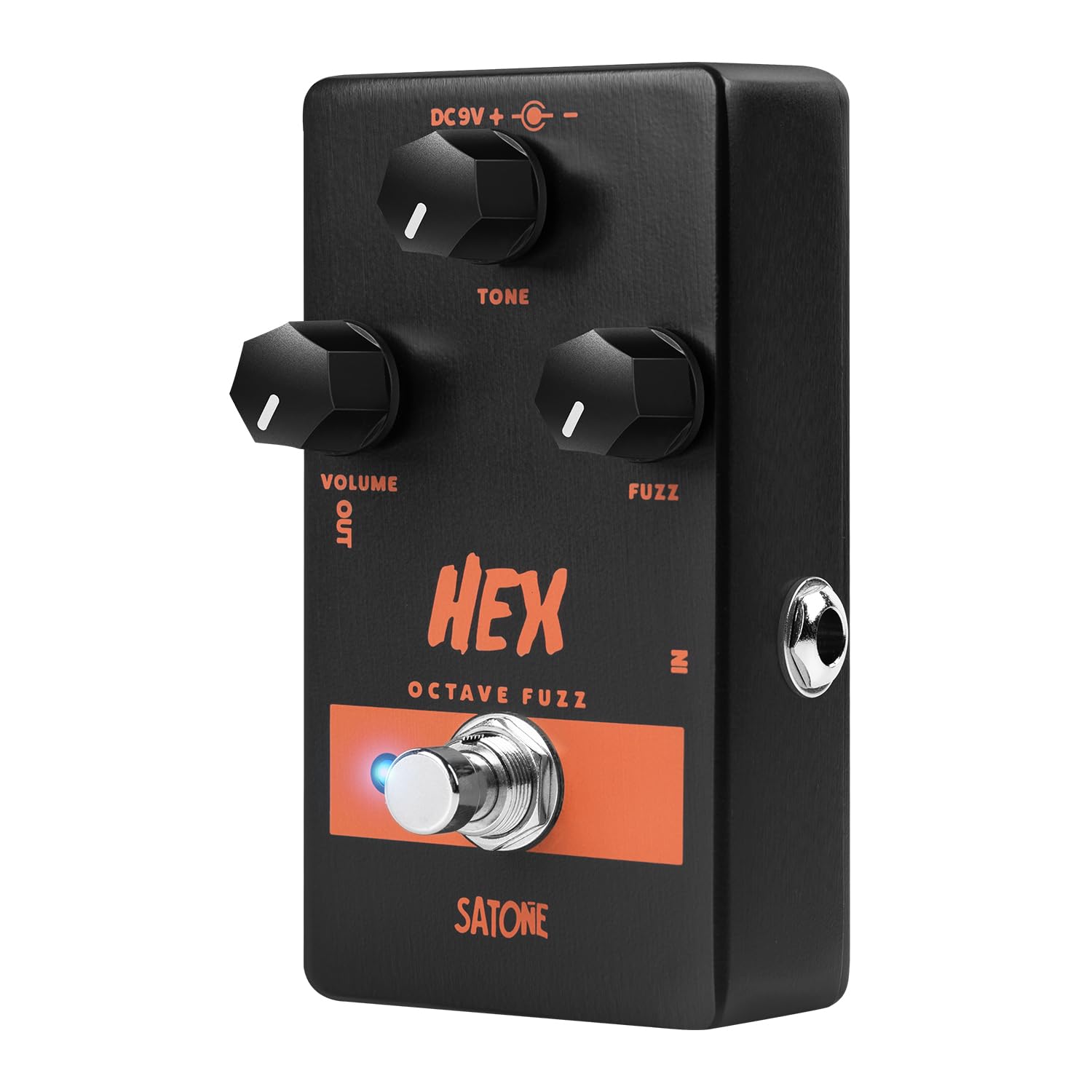 Pedal de Efecto de Guitarra Eléctrica Satone S804 Octava Hexagonal de Metal Acústico con Efecto Clásico y Bypass Verdadero