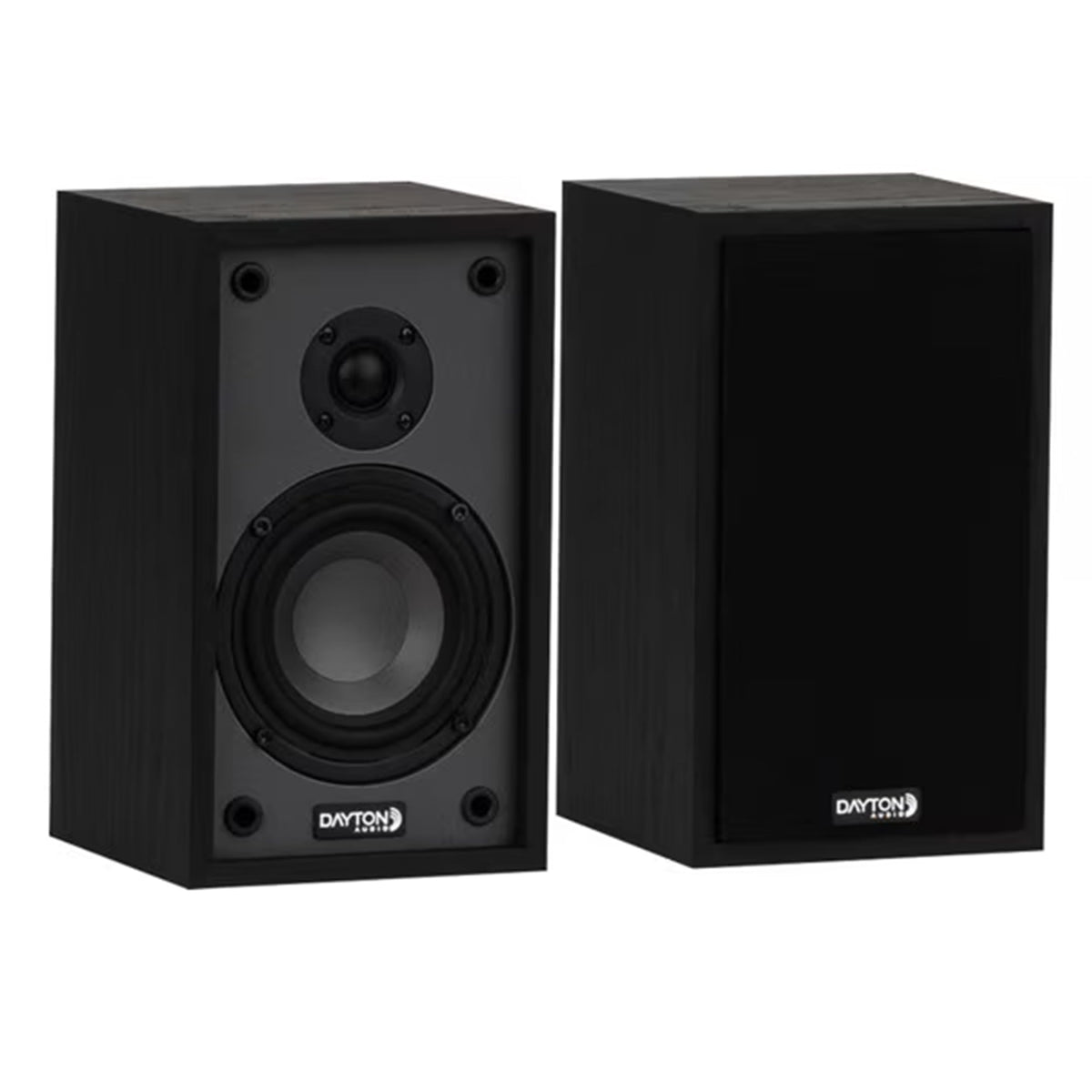 Altavoces de Estantería Dayton Audio Negro Woofer 4" y Tweeter 1" Pasivo 2 Vías 30W RMS para Música y TV