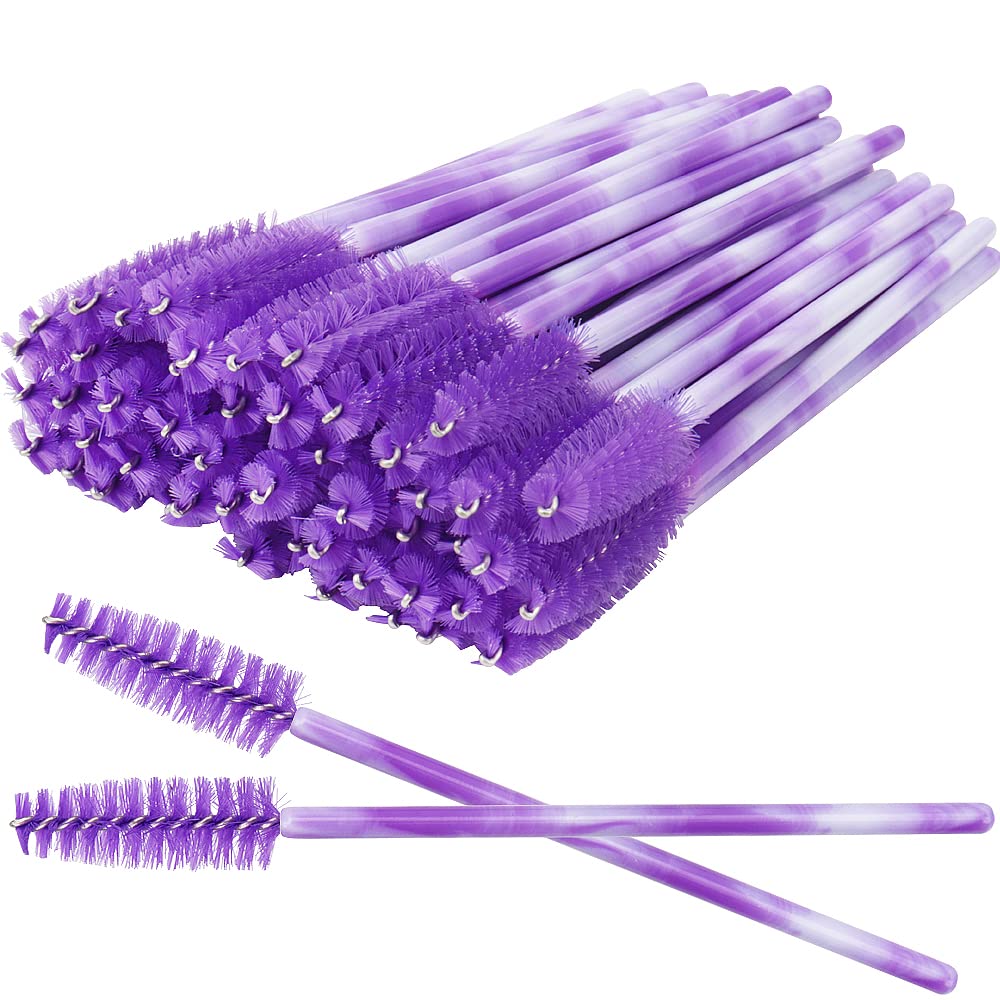 Paquete de 300 cepillos desechables para pestañas postizas para extensiones de pestañas aplicadoras, Deep Purple-300pcs