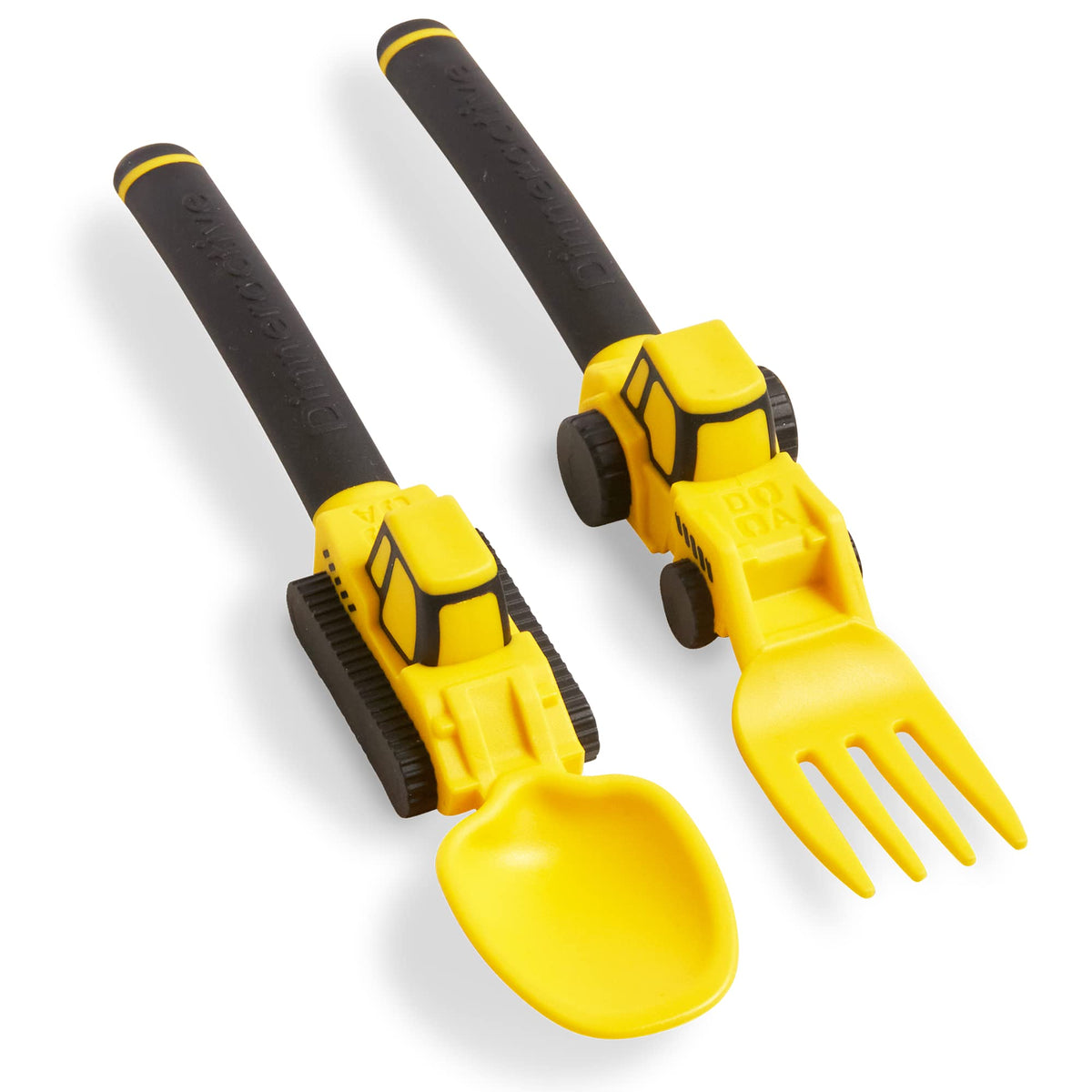 VERSAINSECT Utensil Set for Kids – Construction Themed Fork and Spoon for Toddlers and Young Children – 2-Piece Set - Fuschia