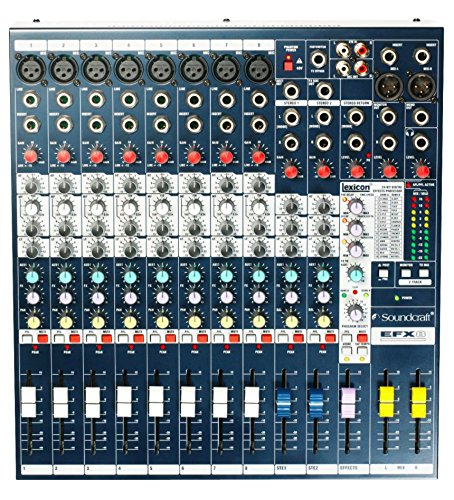 Mezclador Soundcraft EFX8 Alto Rendimiento de 8 Canales con Efecto Léxico