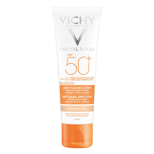 Protector Solar Facial Vichy Toque Seco FPS 50+ Anti-manchas con Color 50ml
