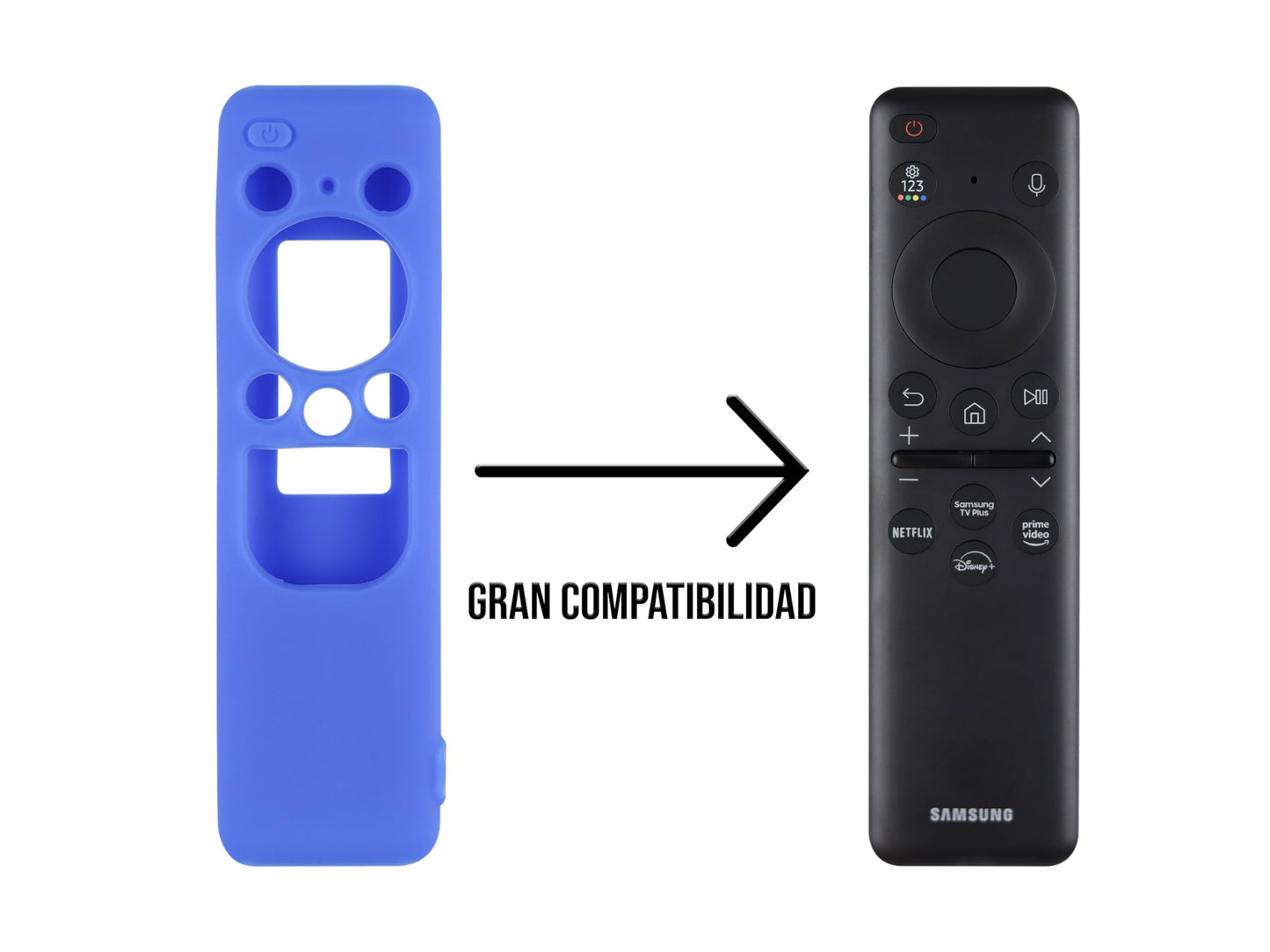 Funda para Control Samsung Case con Celda Solar Bn59-01432d (Azul)
