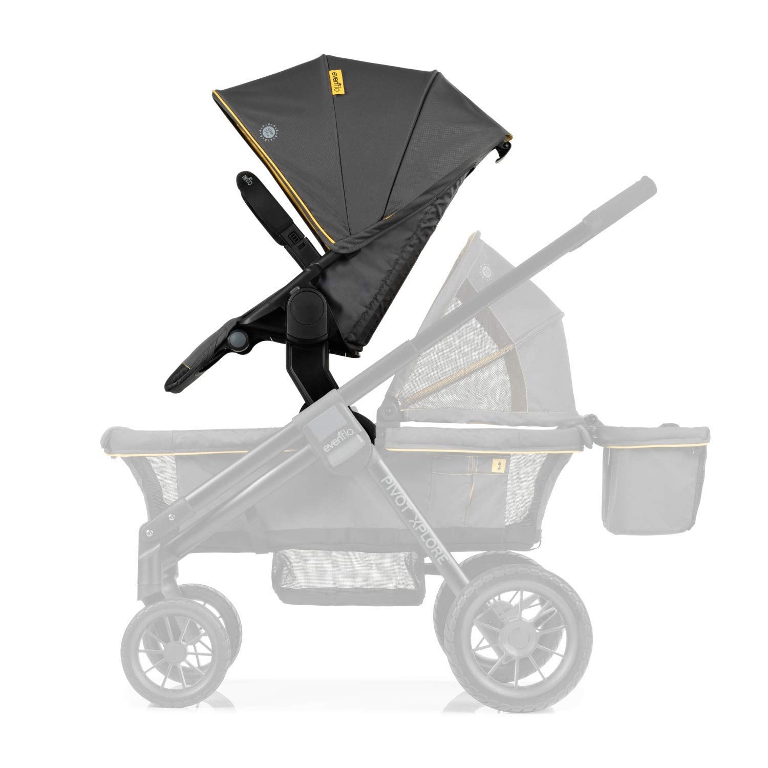 Carrito de Paseo Pivot Xplore Adventurer Gray con Segundo Asiento