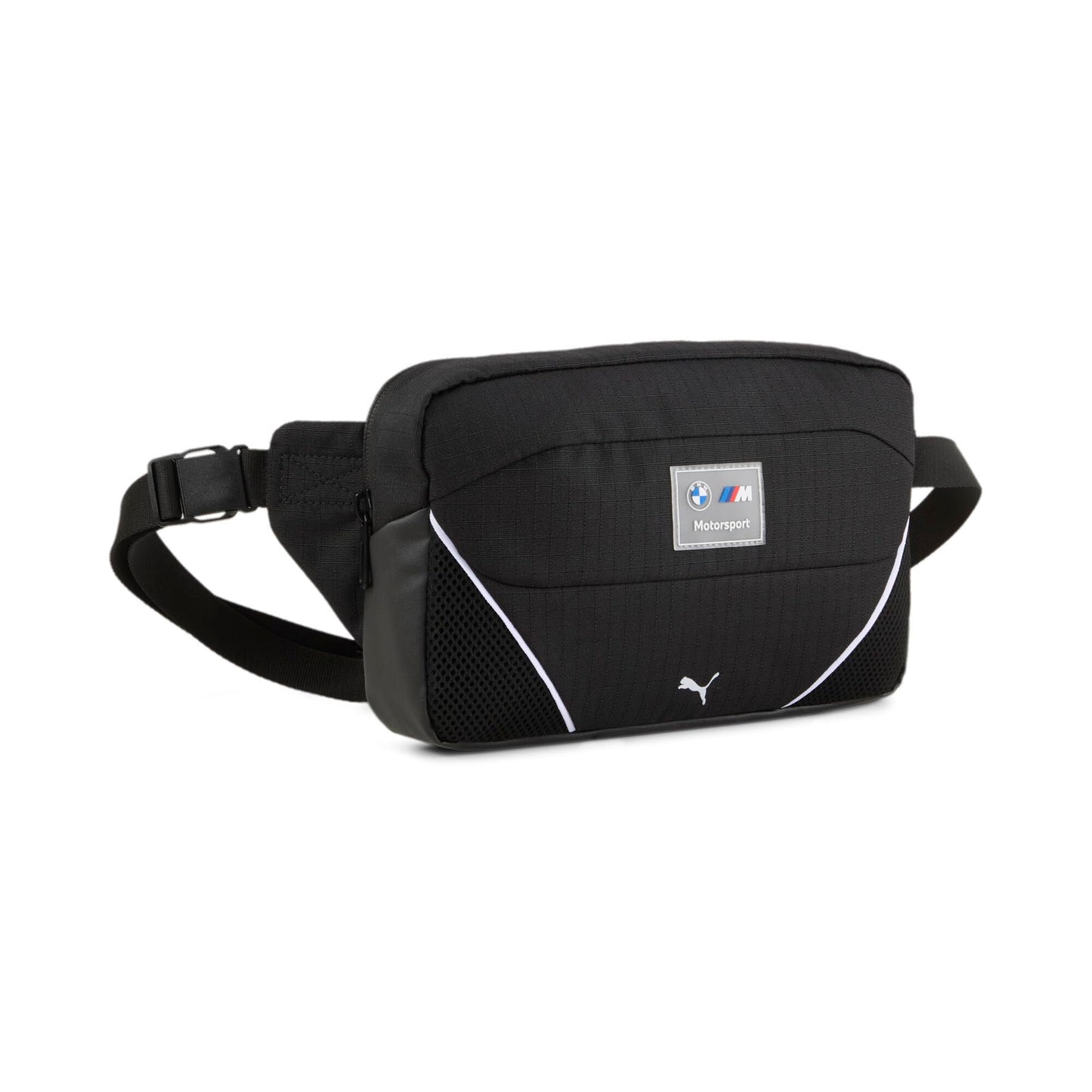 PUMA, Cangurera BMW MMS Large, Unisex, Negro, Talla Única