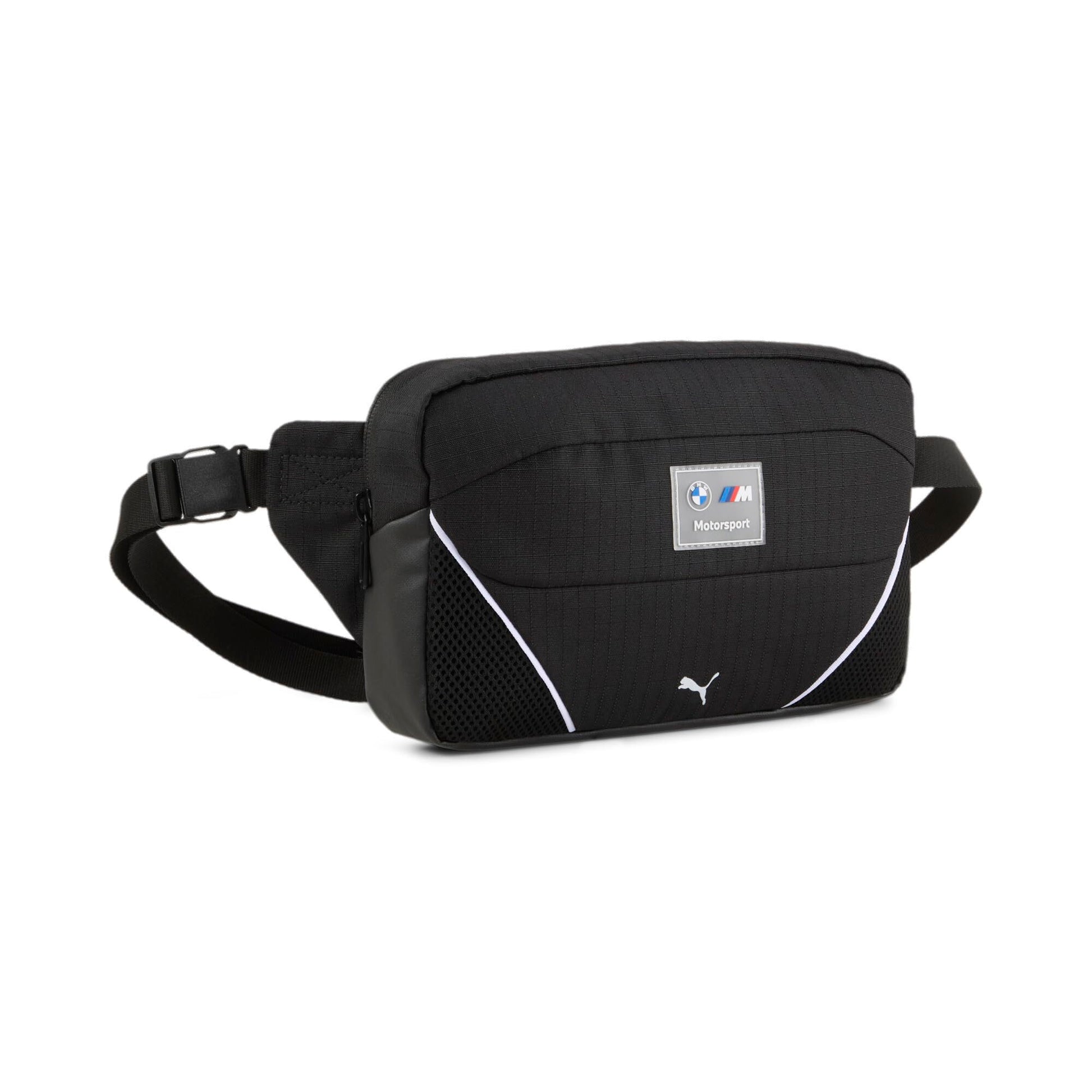 PUMA, Cangurera BMW MMS Large, Unisex, Negro, Talla Única