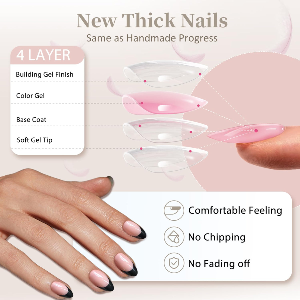 SXVME Uñas Postizas Francesas Plateadas, Cortas Almendradas, Medianas, Acrílicas, con Pegamento, Medianas, Almendradas Naturales, Cortas, para Mujer, en 12 Tamaños, 24 Unidades