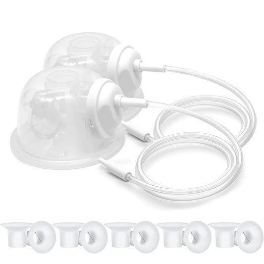 LOZAEVE Baby CaraCups - Colección de leche portátil, juego de tazas de recolección de leche materna manos libres, compatible con Spectra S1 / S2, Medelaa, Lansinohh, 99.9% de bombas de leche