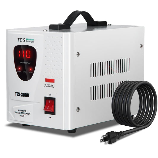 FlyDog Estabilizador y Regulador de Voltaje TES-3000, 3000VA/2000W, Voltaje de Salida: 110 V - Ideal para Electrodomésticos, Regulador Automático de Voltaje
